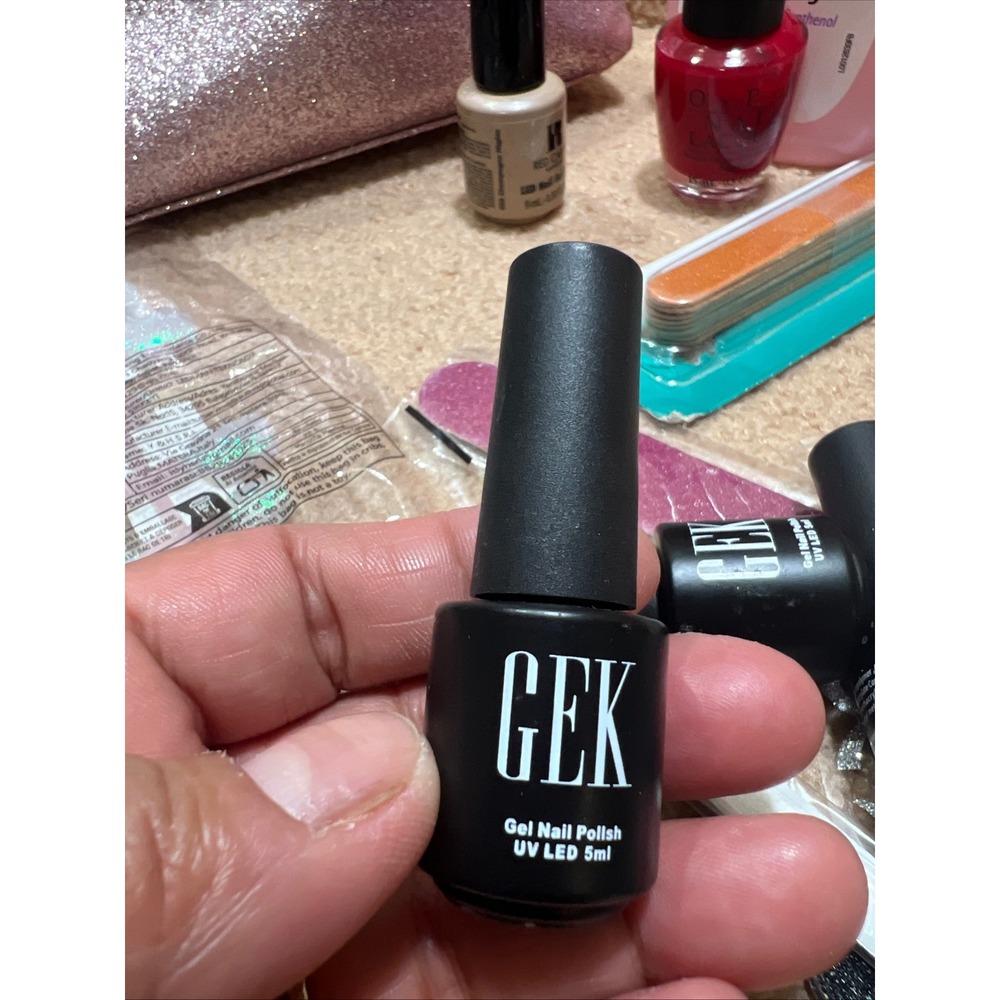 Manicure Set OPI GEK Gel Polish Nail Care Kit with Tools and Glitter Bag Multi - Picture 10 of 13